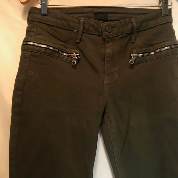 RtA Jagger Skinny Ankle Jeans, Commando Olive Green Utility Style 26 - Picture 3 of 16